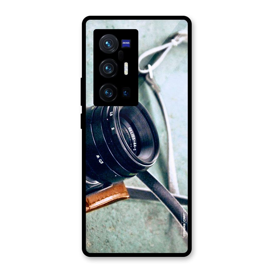 Leather Camera Lens Glass Back Case for Vivo X70 Pro Plus