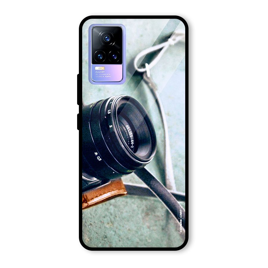 Leather Camera Lens Glass Back Case for Vivo Y73