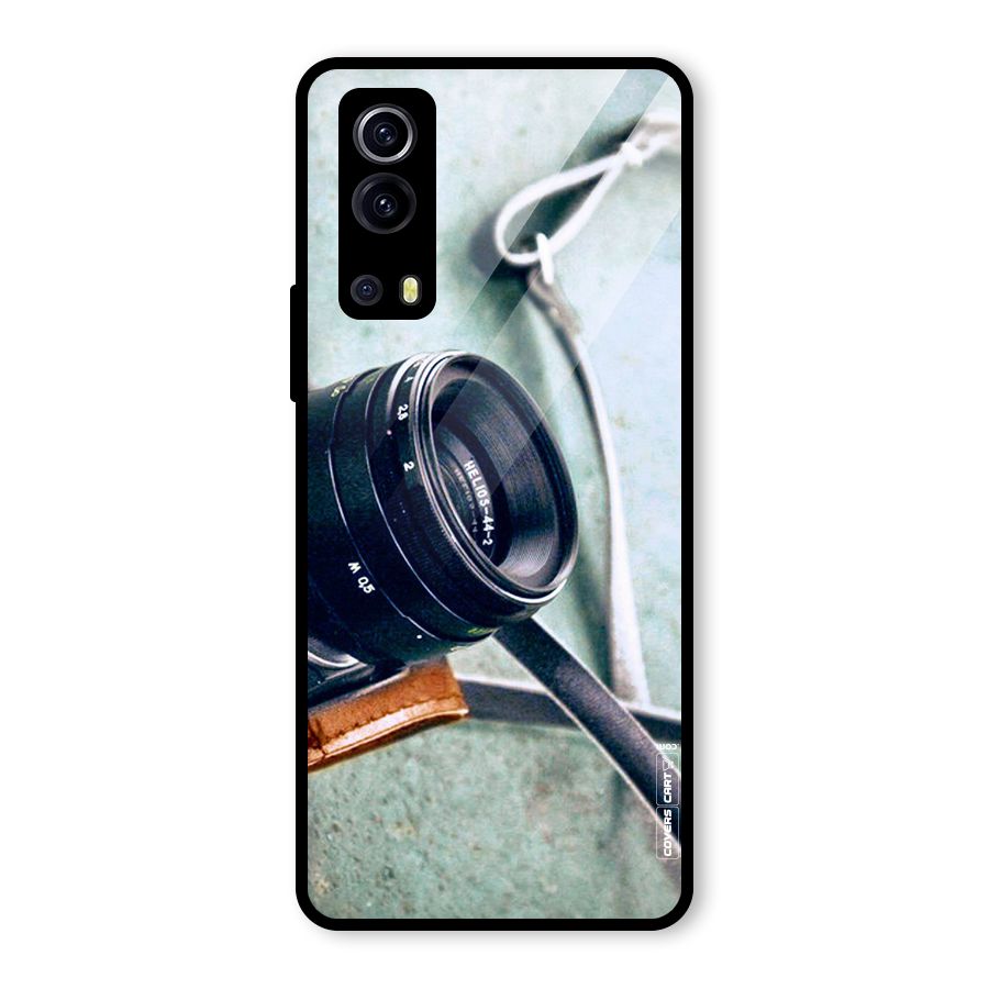 Leather Camera Lens Glass Back Case for Vivo iQOO Z3