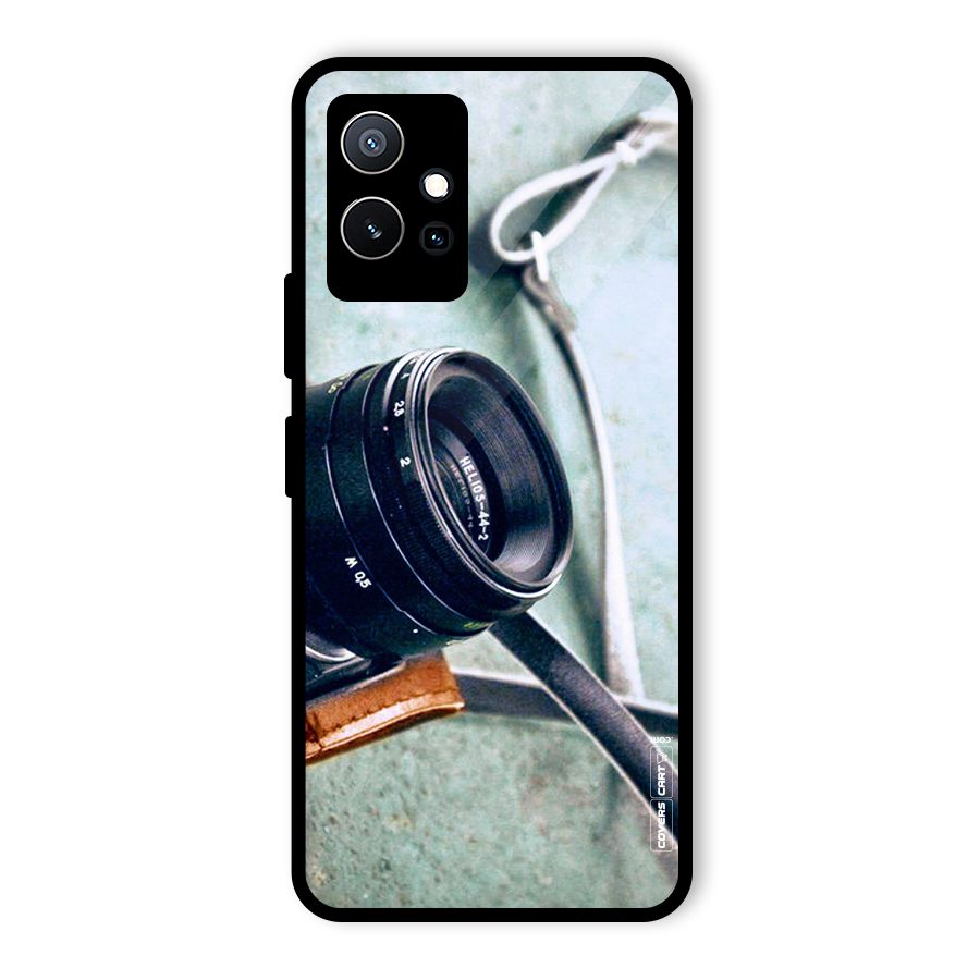 Leather Camera Lens Glass Back Case for Vivo iQOO Z6