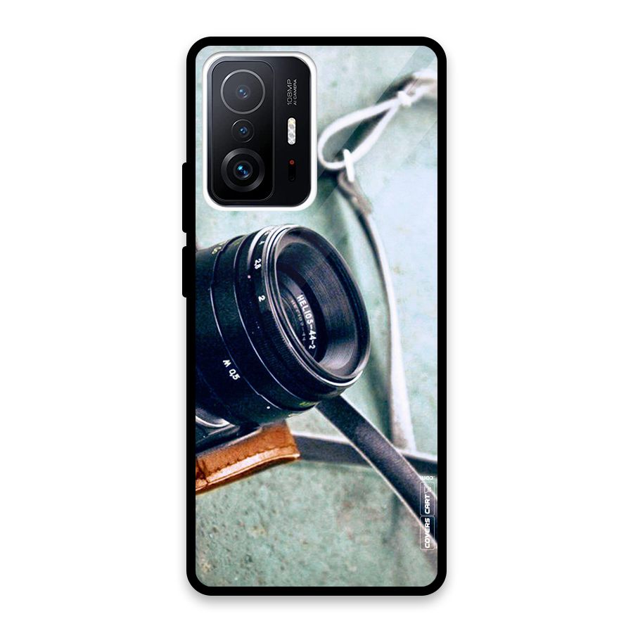Leather Camera Lens Glass Back Case for Xiaomi 11T Pro