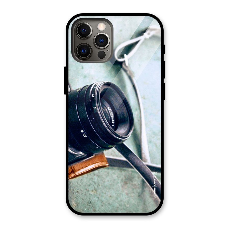 Leather Camera Lens Glass Back Case for iPhone 12 Pro