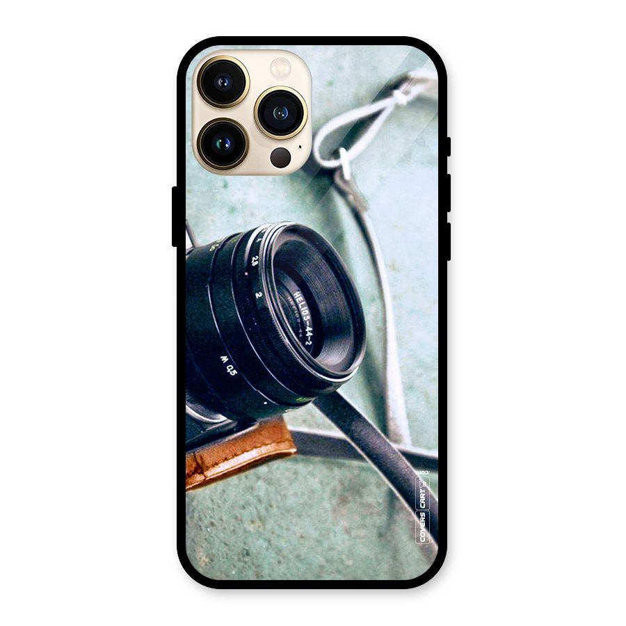 Leather Camera Lens Glass Back Case for iPhone 13 Pro Max