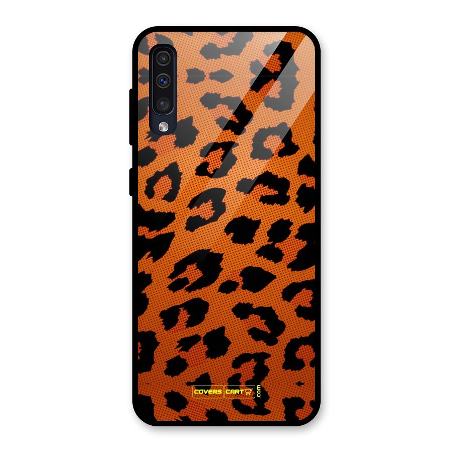 Leopard Glass Back Case for Galaxy A50