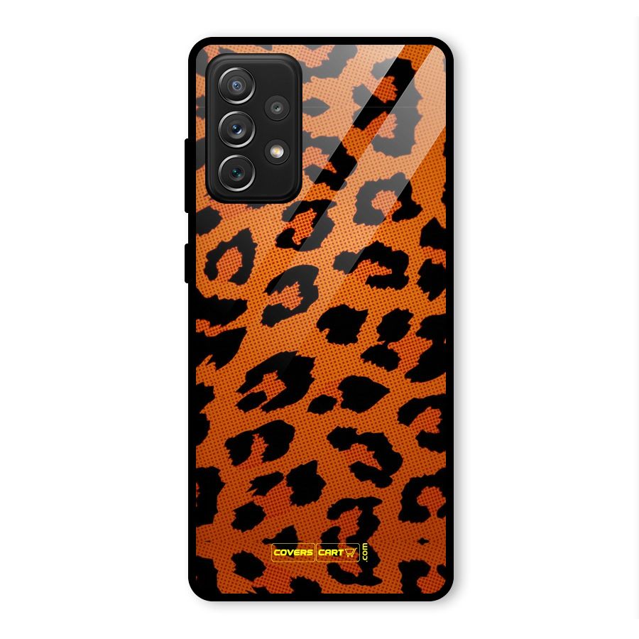 Leopard Glass Back Case for Galaxy A72