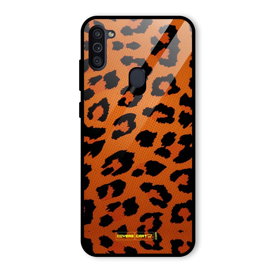 Leopard Glass Back Case for Galaxy M11