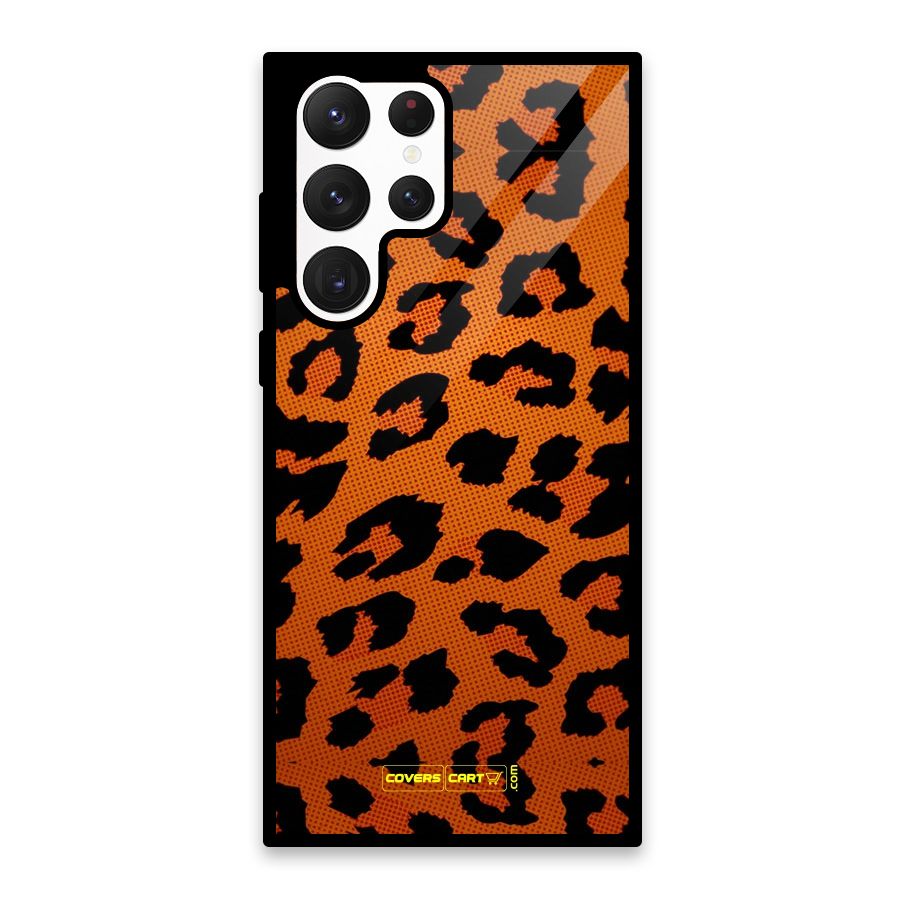 Leopard Glass Back Case for Galaxy S22 Ultra 5G