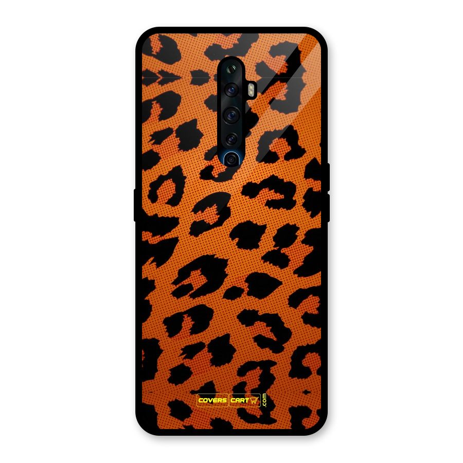 Leopard Glass Back Case for Oppo Reno2 F