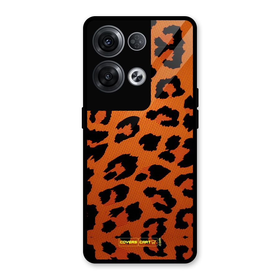 Leopard Glass Back Case for Oppo Reno8 Pro 5G