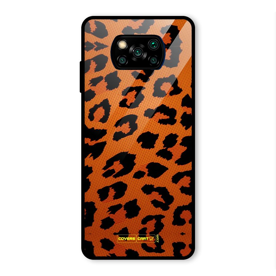 Leopard Glass Back Case for Poco X3 Pro