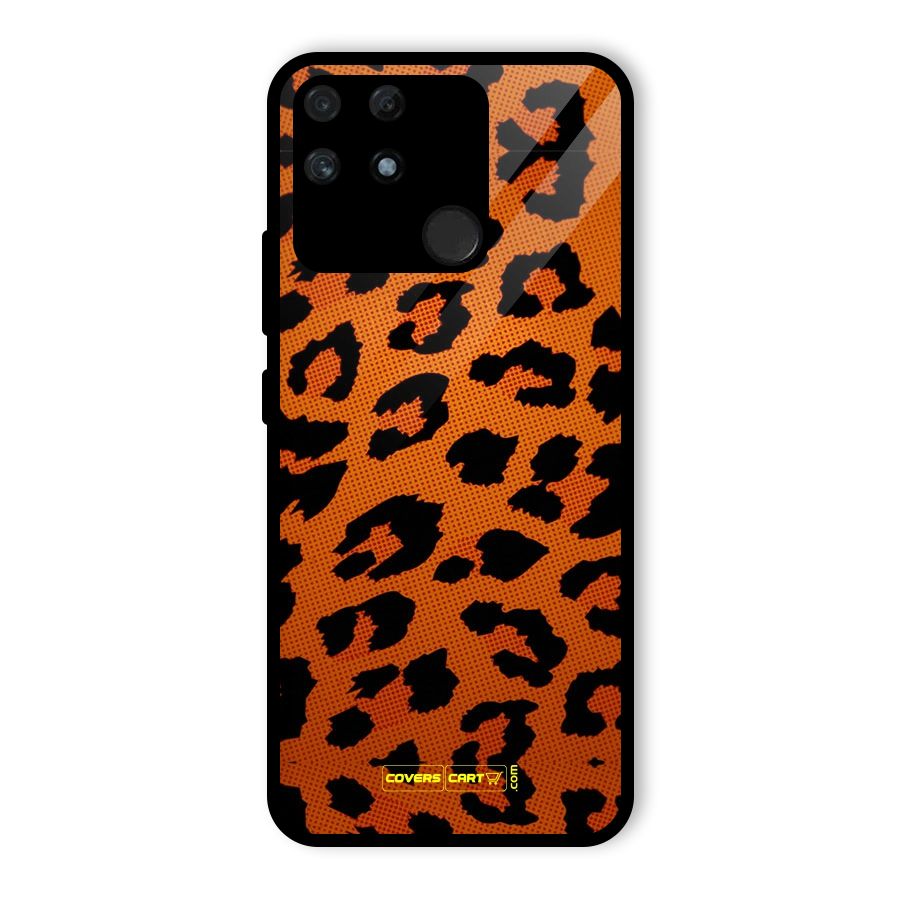 Leopard Glass Back Case for Realme Narzo 50A