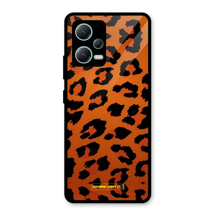 Leopard Glass Back Case for Redmi Note 12 5G