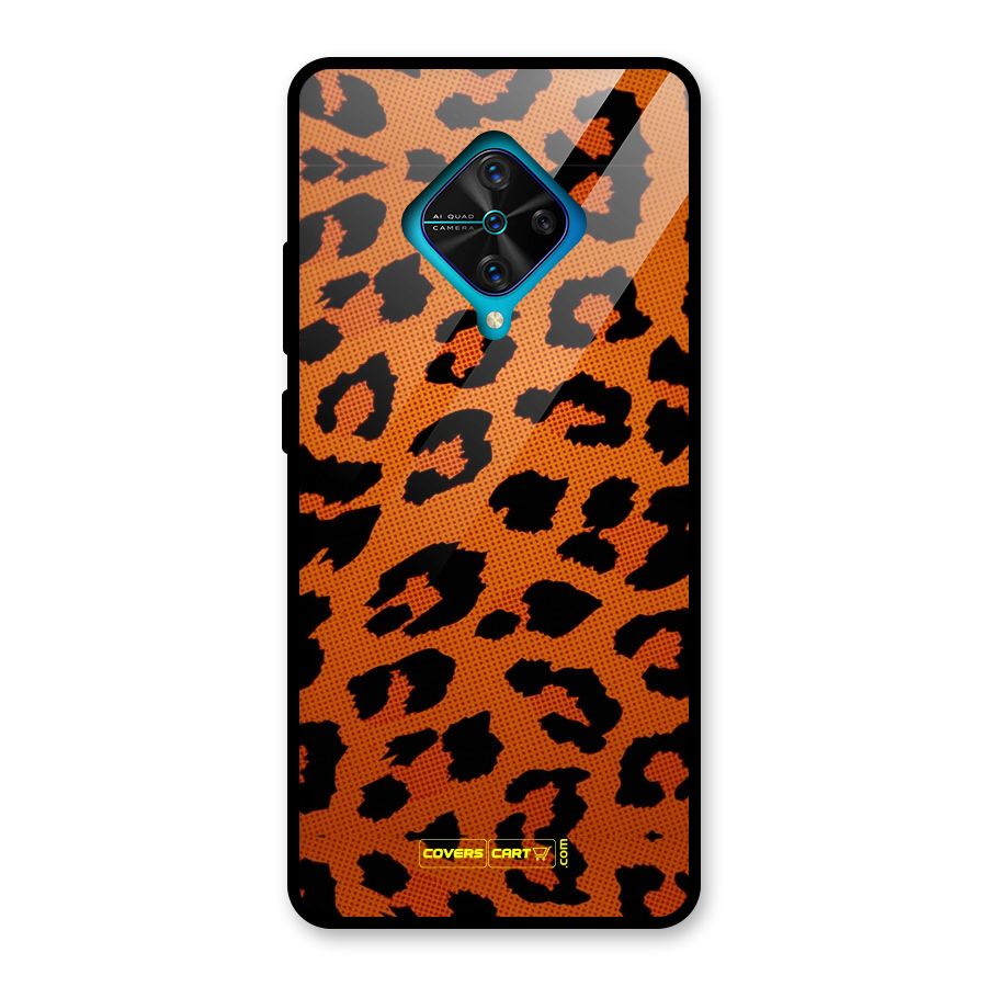 Leopard Glass Back Case for Vivo S1 Pro