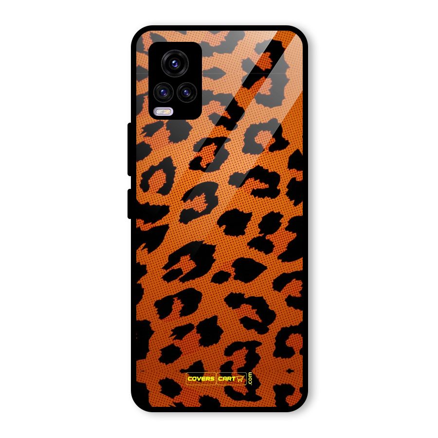 Leopard Glass Back Case for Vivo V20