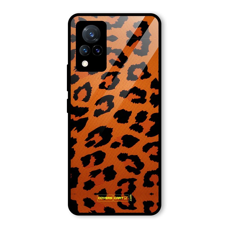 Leopard Glass Back Case for Vivo V21 5G