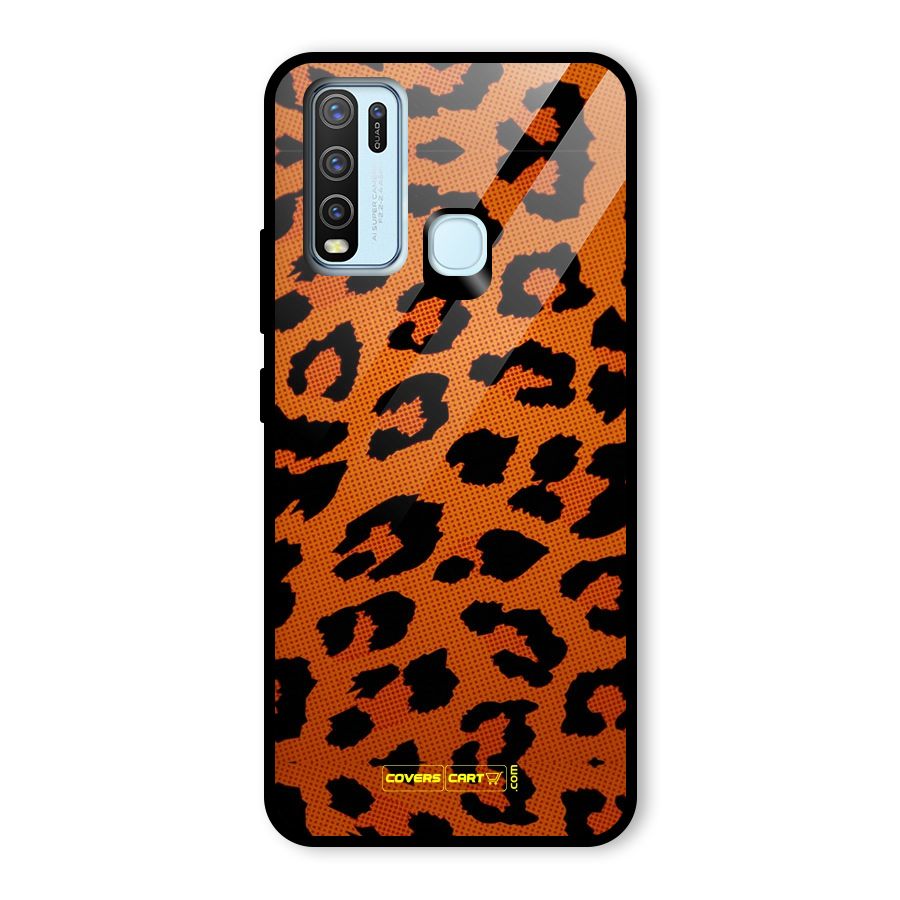 Leopard Glass Back Case for Vivo Y50