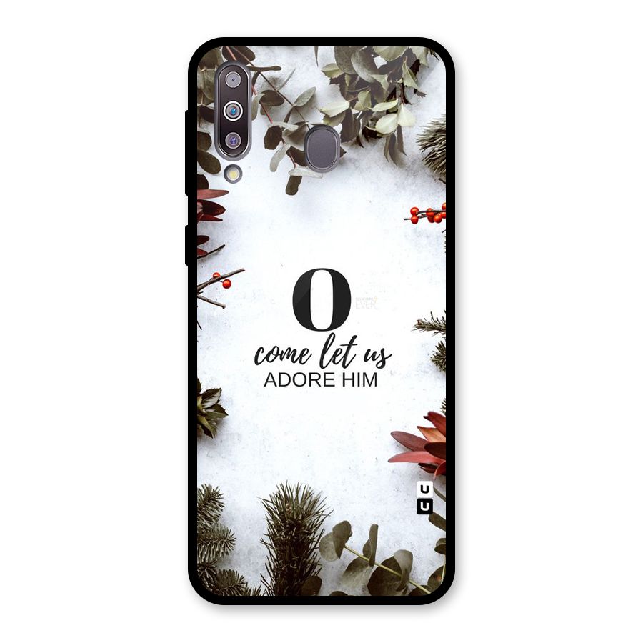 Lets Adore Him Glass Back Case for Galaxy M30
