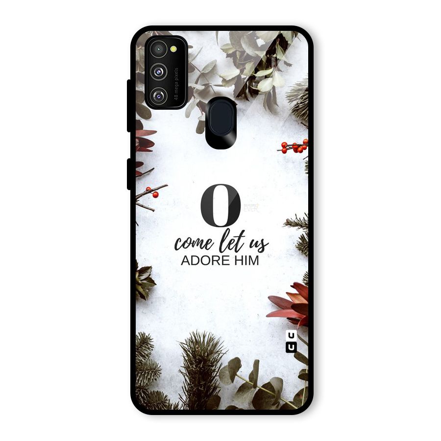 Lets Adore Him Glass Back Case for Galaxy M30s