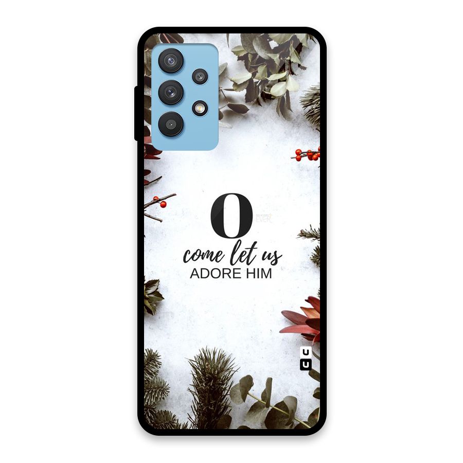 Lets Adore Him Glass Back Case for Galaxy M32 5G