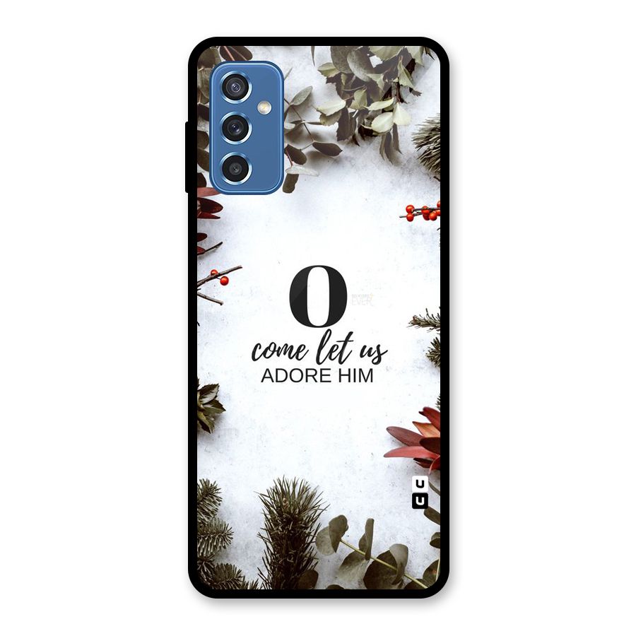 Lets Adore Him Glass Back Case for Galaxy M52 5G