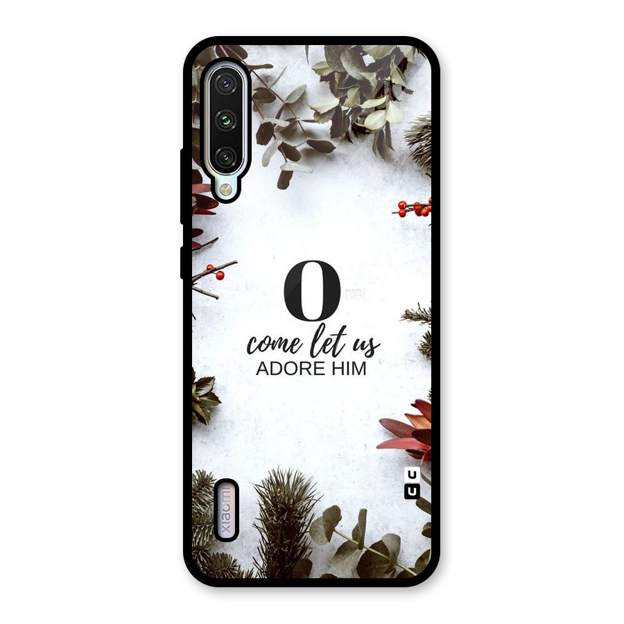 Lets Adore Him Glass Back Case for Mi A3