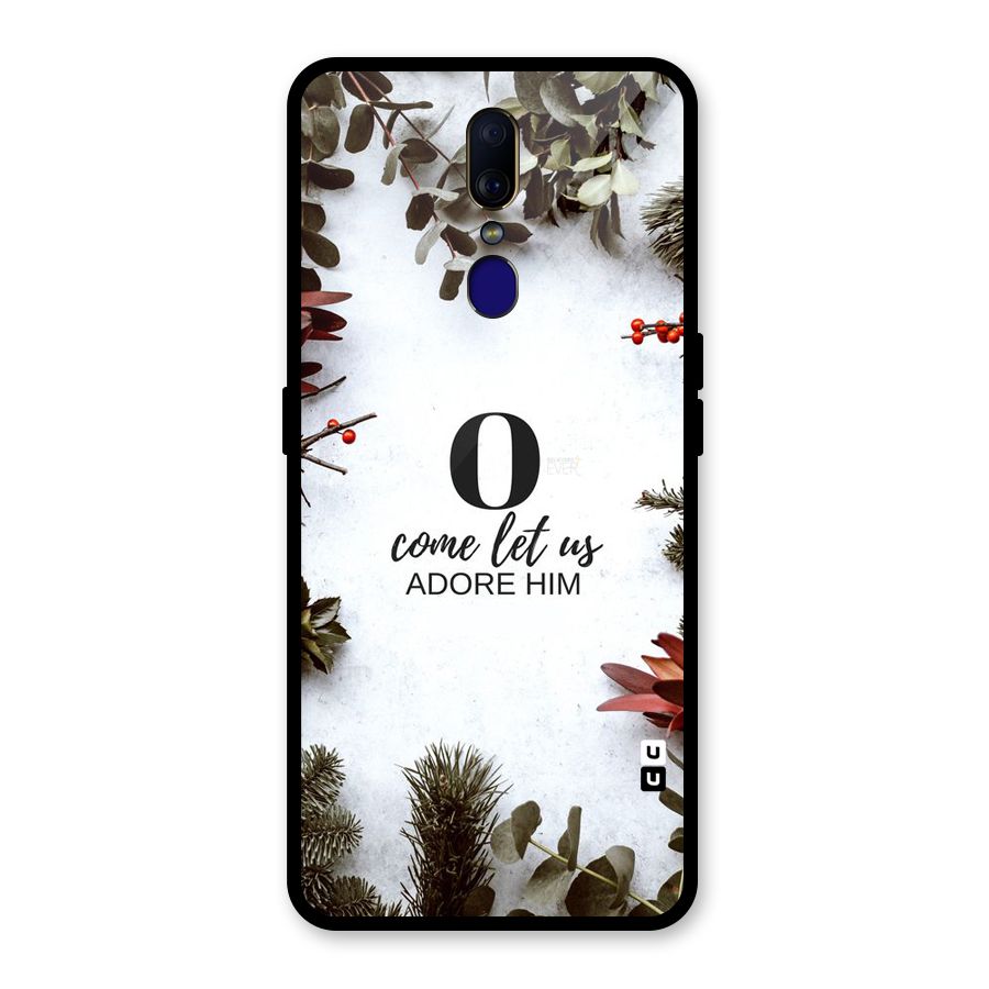 Lets Adore Him Glass Back Case for Oppo F11