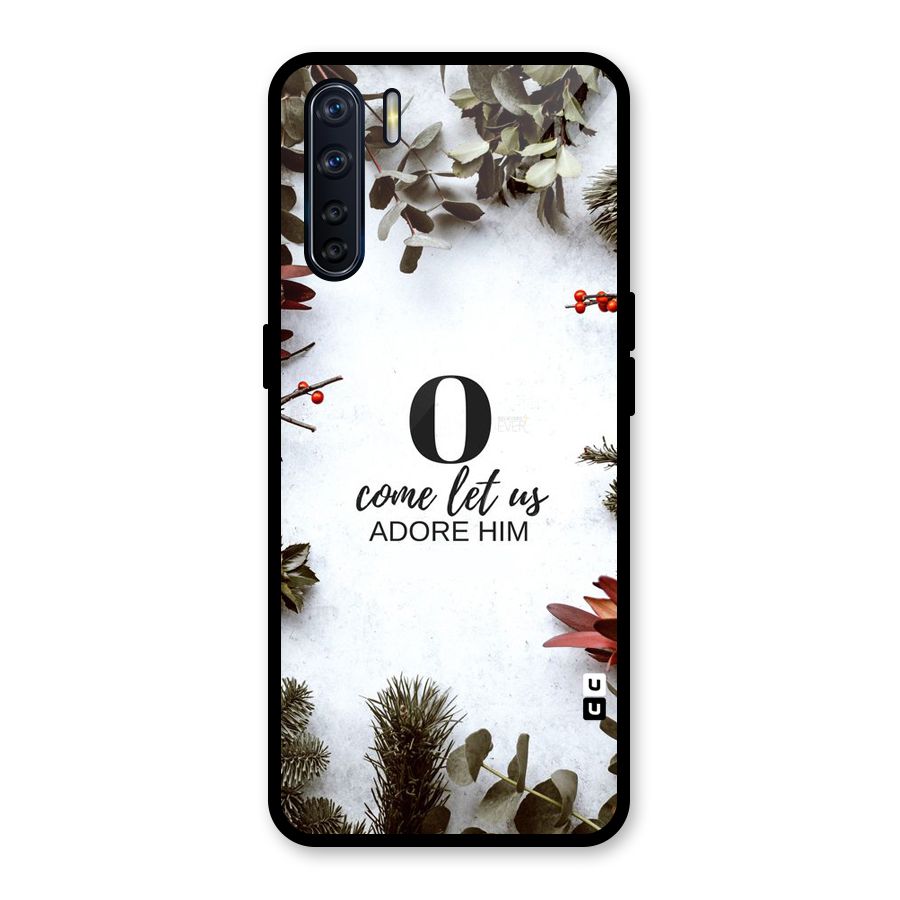 Lets Adore Him Glass Back Case for Oppo F15