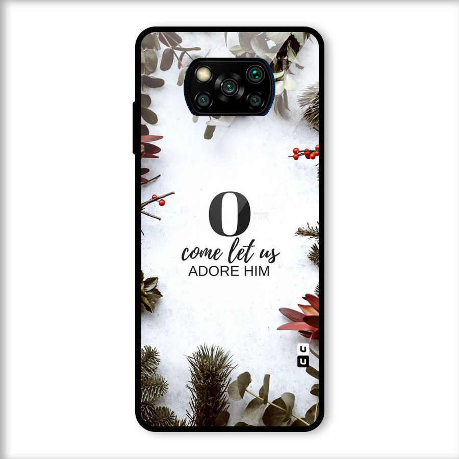 Lets Adore Him Glass Back Case for Poco X3