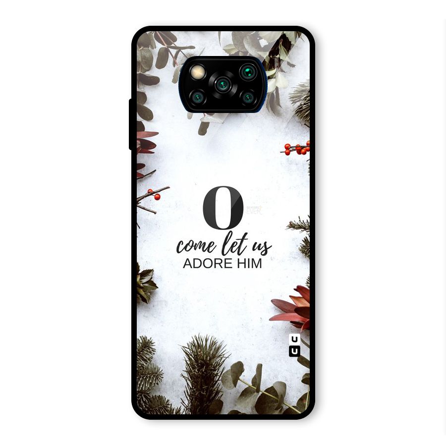 Lets Adore Him Glass Back Case for Poco X3 Pro