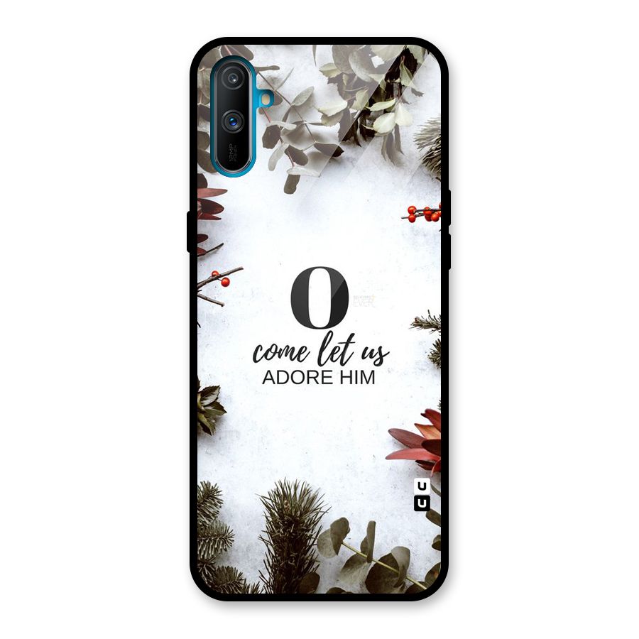 Lets Adore Him Glass Back Case for Realme C3