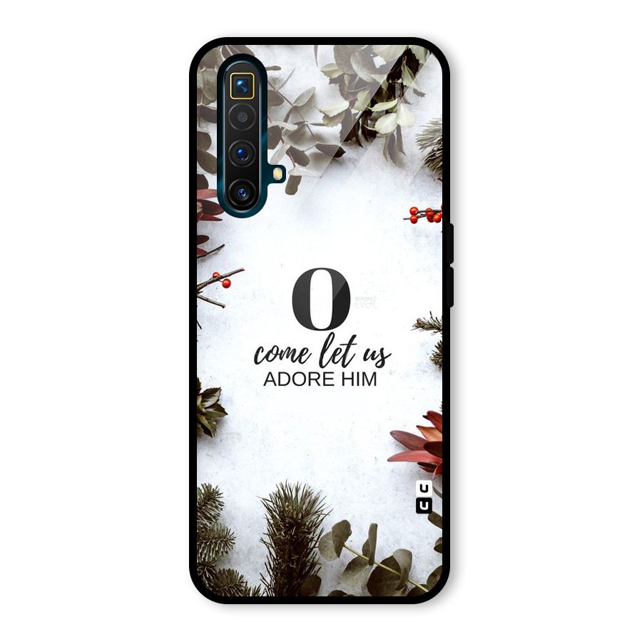 Lets Adore Him Glass Back Case for Realme X3
