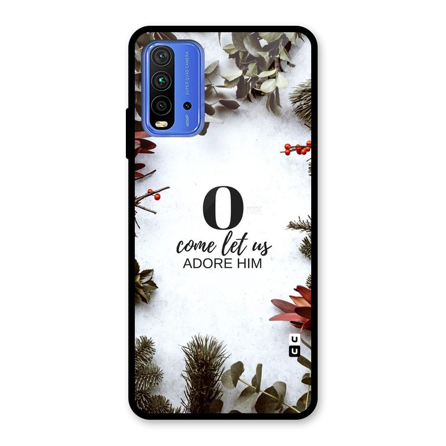Lets Adore Him Glass Back Case for Redmi 9 Power