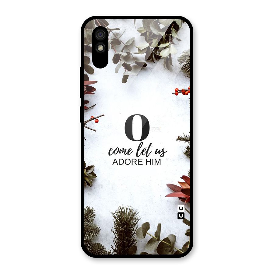 Lets Adore Him Glass Back Case for Redmi 9i