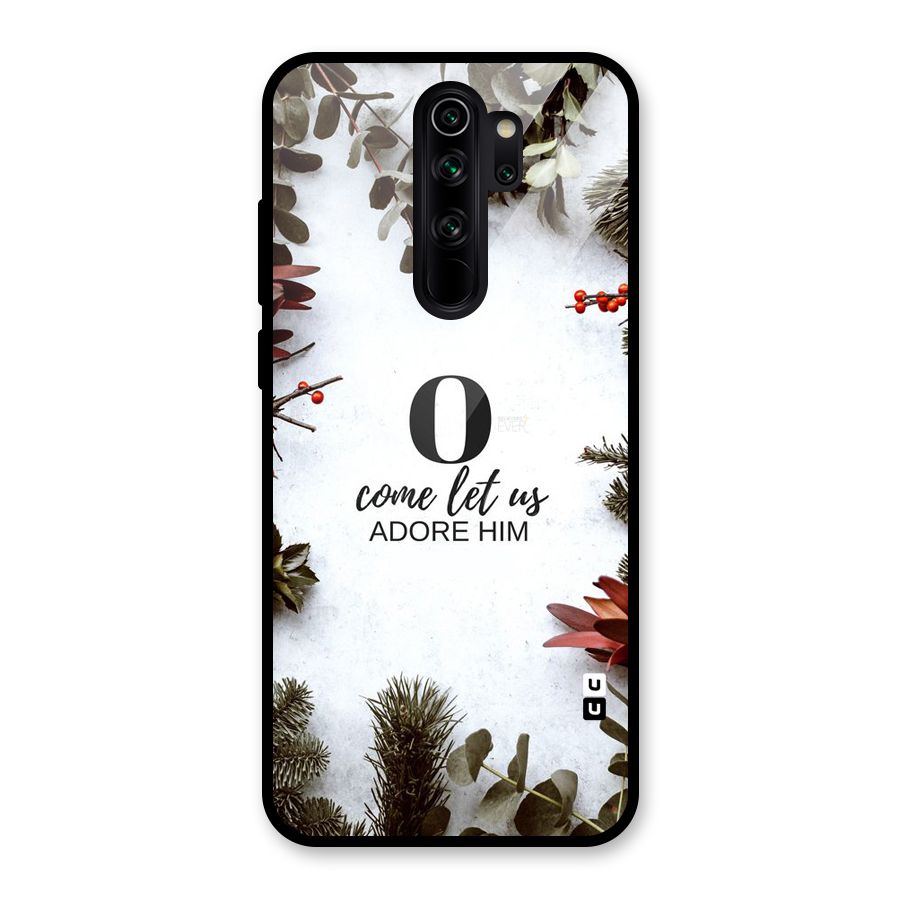 Lets Adore Him Glass Back Case for Redmi Note 8 Pro