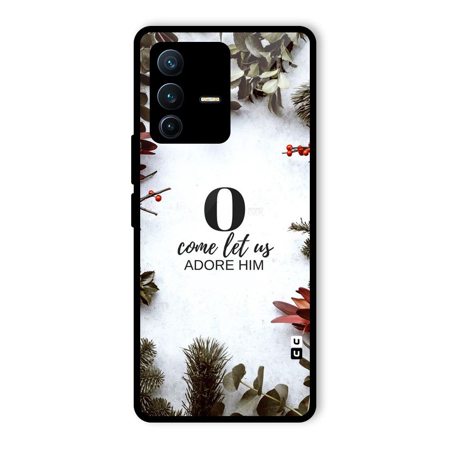 Lets Adore Him Glass Back Case for Vivo V23 Pro