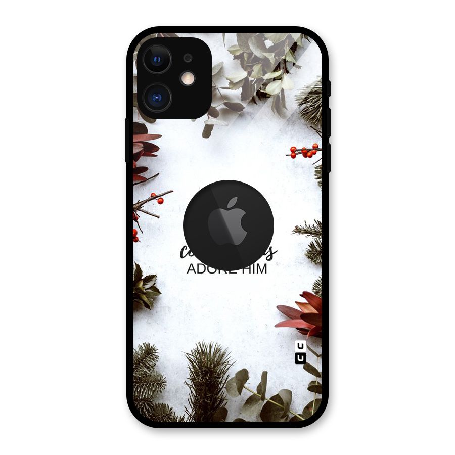 Lets Adore Him Glass Back Case for iPhone 11 Logo Cut