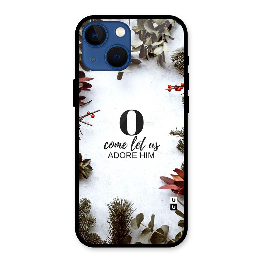 Lets Adore Him Glass Back Case for iPhone 13 Mini