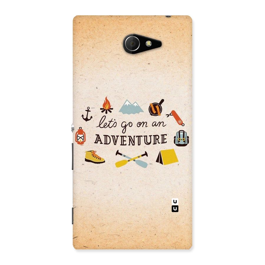 Lets Adventure Life Back Case for Sony Xperia M2