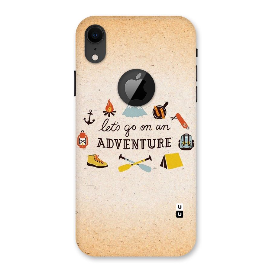 Lets Adventure Life Back Case for iPhone XR Logo Cut