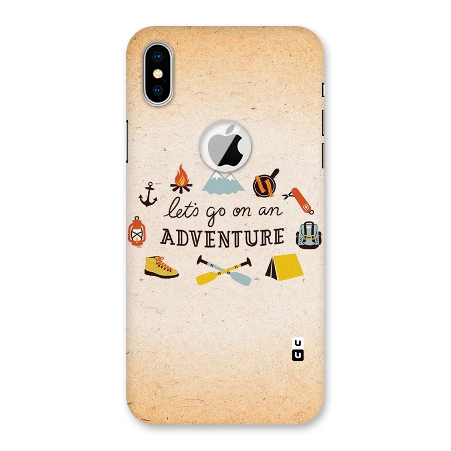 Lets Adventure Life Back Case for iPhone XS Logo Cut