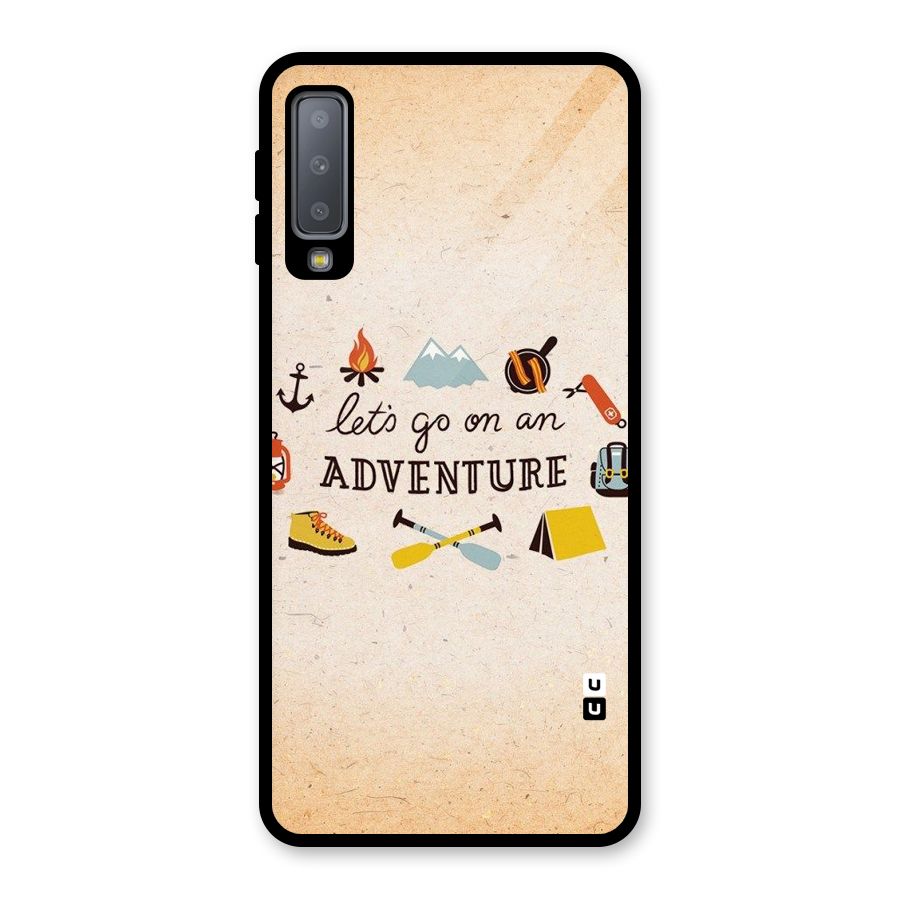 Lets Adventure Life Glass Back Case for Galaxy A7 (2018)