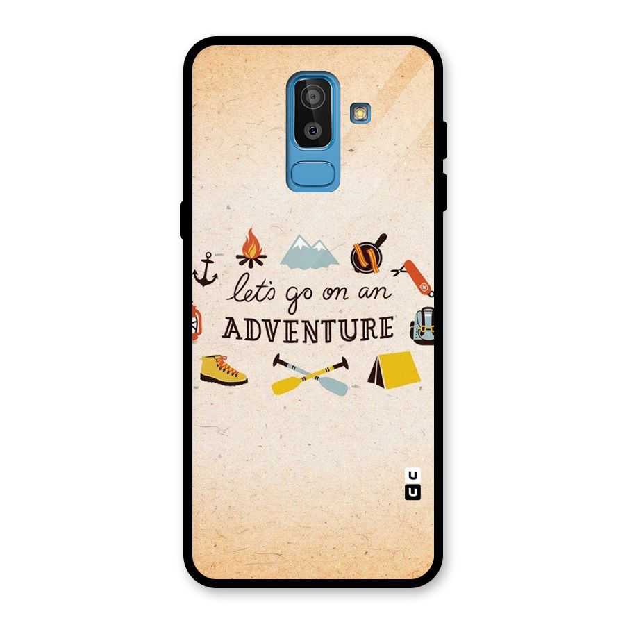 Lets Adventure Life Glass Back Case for Galaxy J8