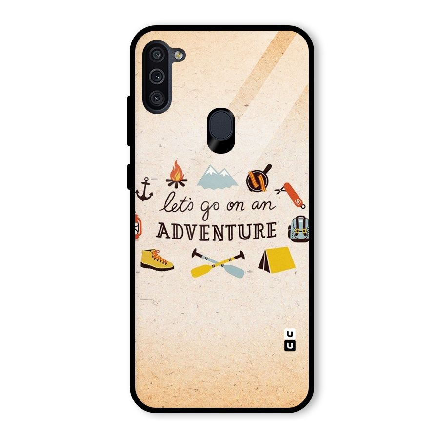 Lets Adventure Life Glass Back Case for Galaxy M11