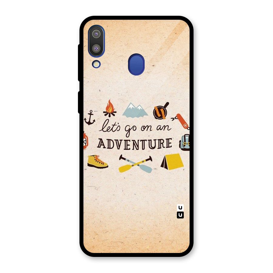 Lets Adventure Life Glass Back Case for Galaxy M20