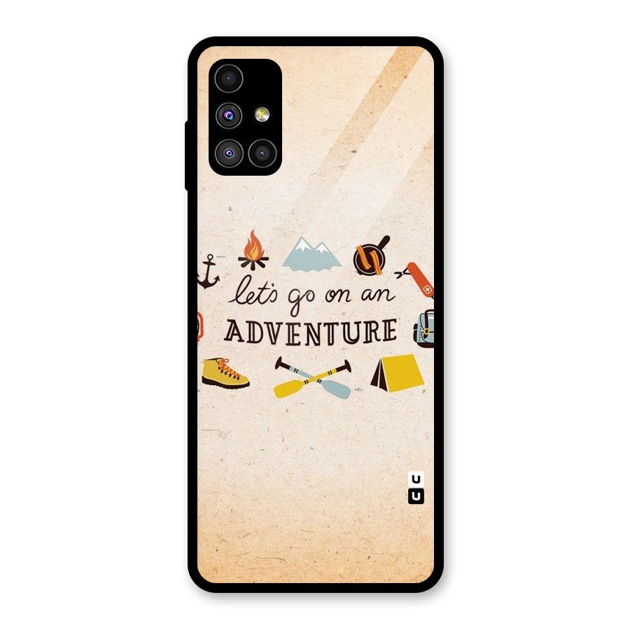 Lets Adventure Life Glass Back Case for Galaxy M51