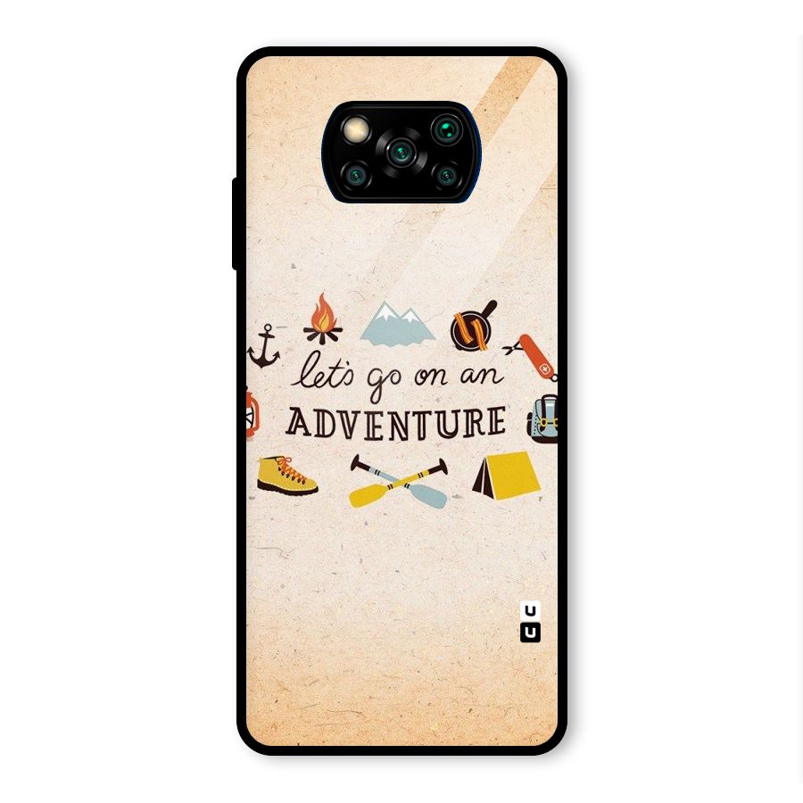 Lets Adventure Life Glass Back Case for Poco X3 Pro