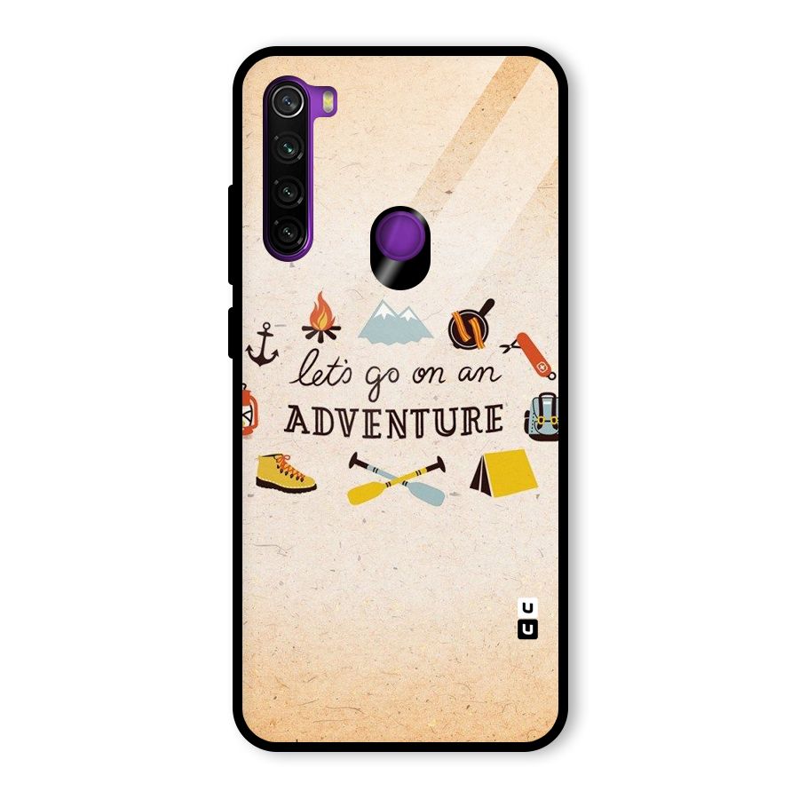 Lets Adventure Life Glass Back Case for Redmi Note 8