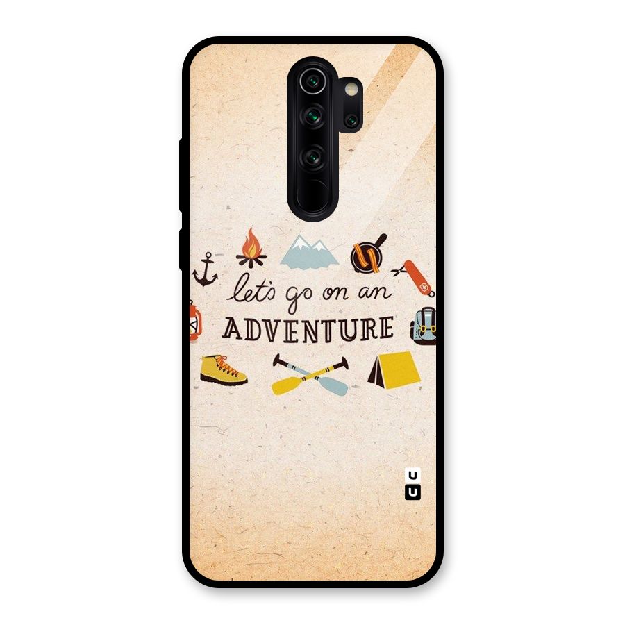 Lets Adventure Life Glass Back Case for Redmi Note 8 Pro