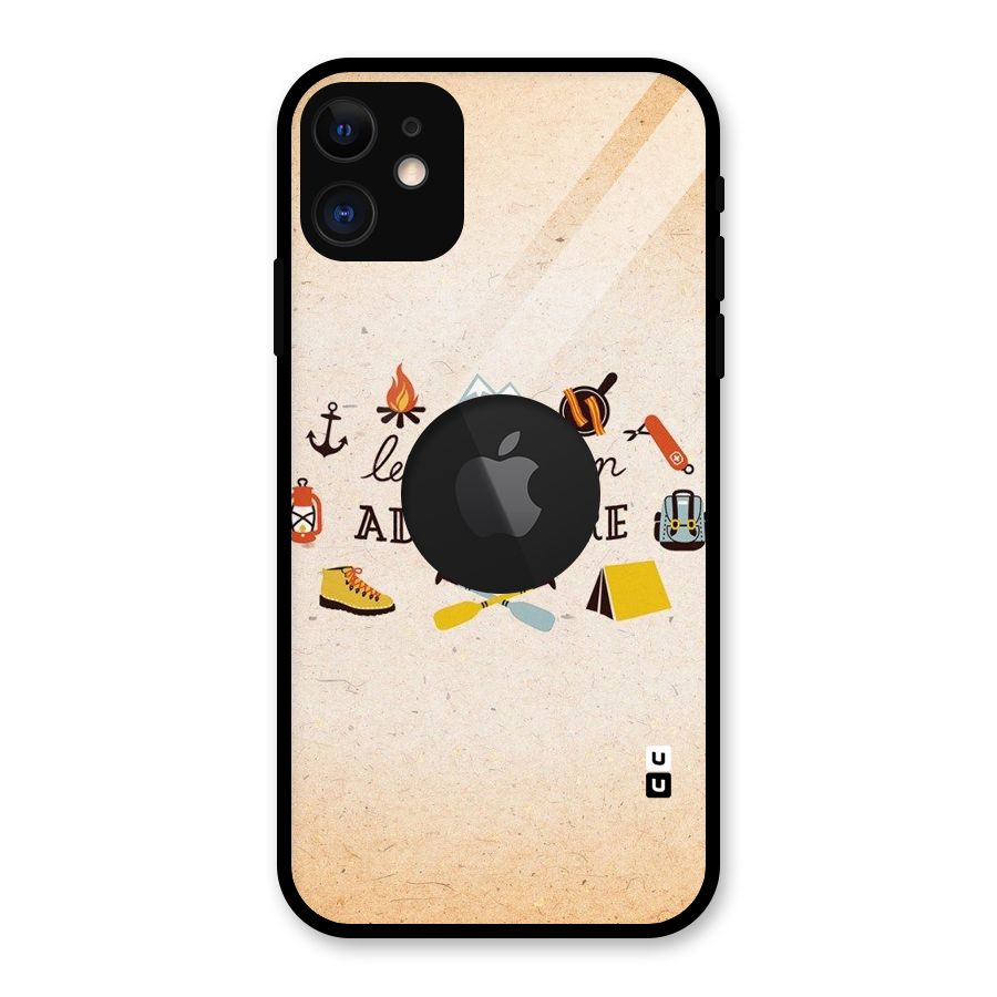 Lets Adventure Life Glass Back Case for iPhone 11 Logo Cut