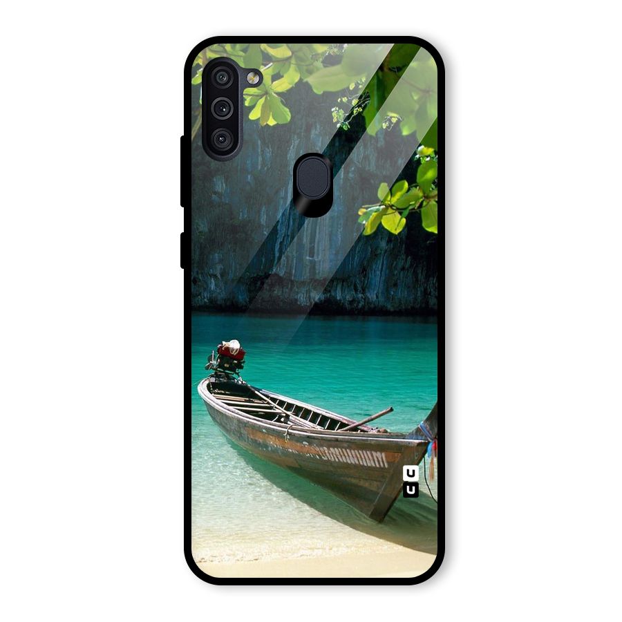 Lets Cross Over Glass Back Case for Galaxy M11